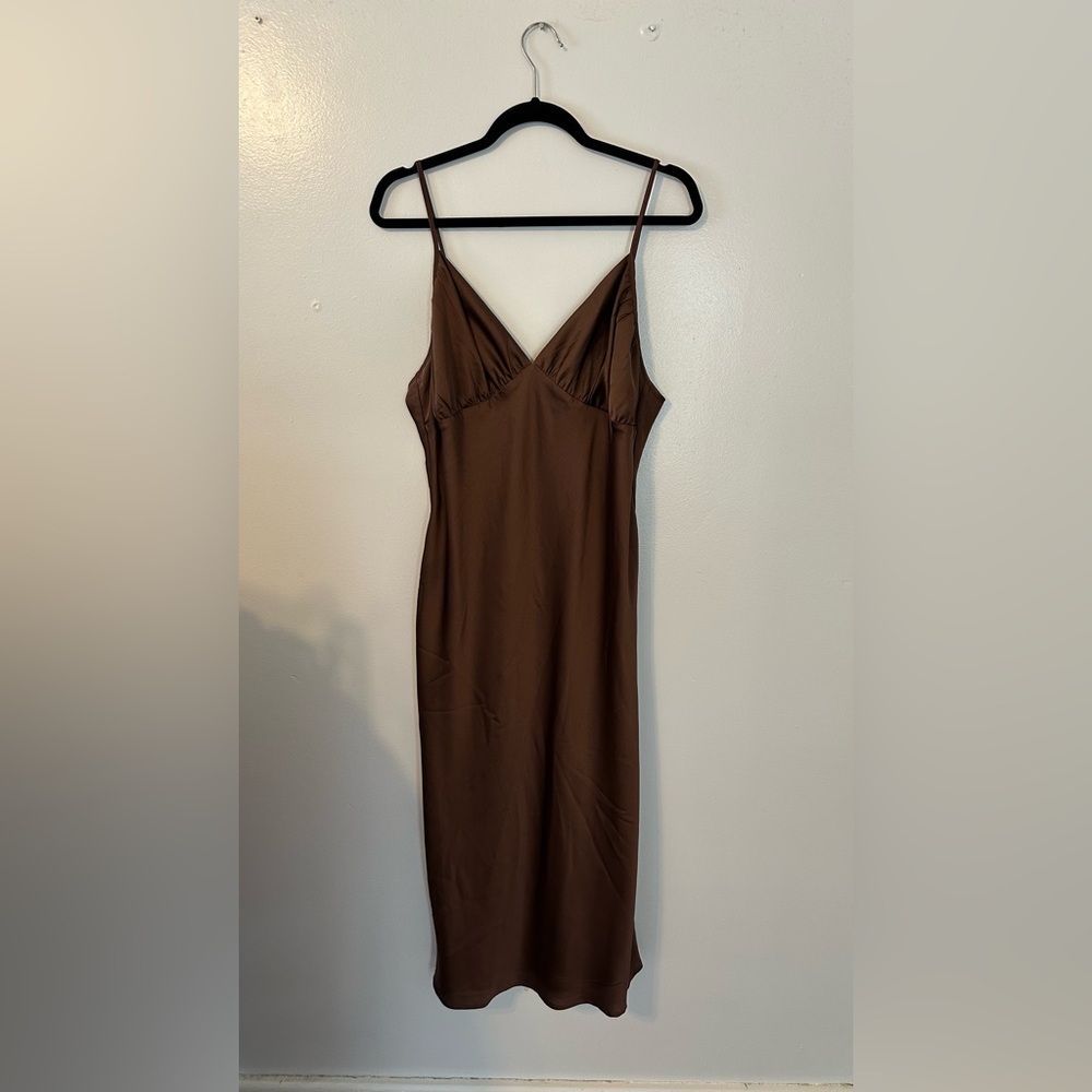 Abercrombie & Fitch Chocolate Brown Slip Dress